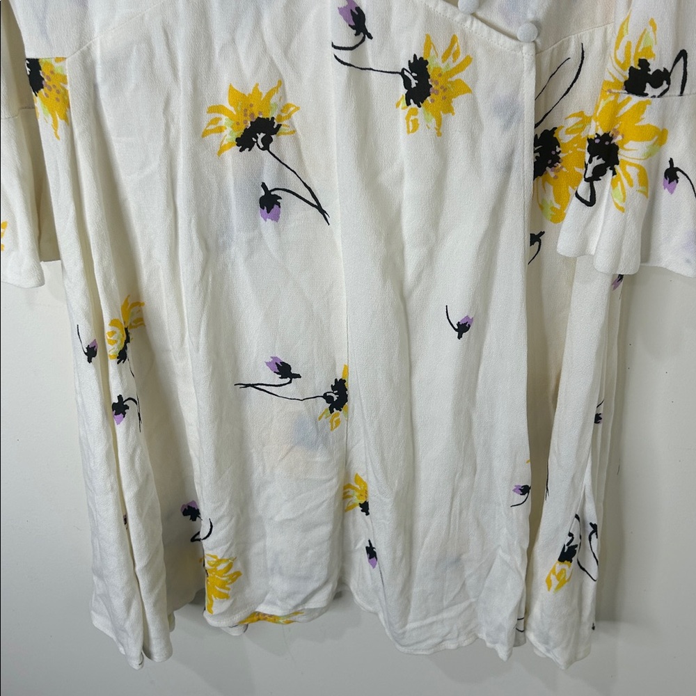 FREE PEOPLE Time On My Side Floral Wrap Mini Dress Size Medium - Picture 10 of 15